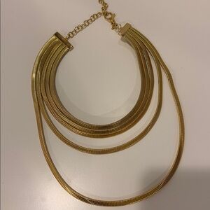 Lisa Robertson Bronze Italy 5 Strand Gold-Tone Necklace